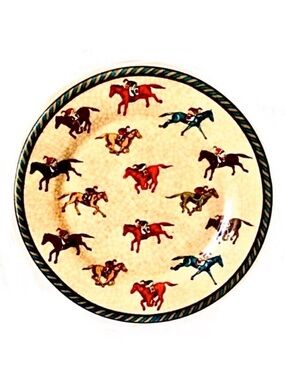 Vintage Collector’s Equestrian Jockey Plate by Amita